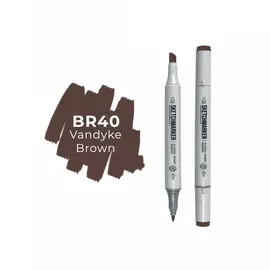 Маркер двухсторонний на спиртовой основе Sketchmarker Цвет Вандайк коричневый