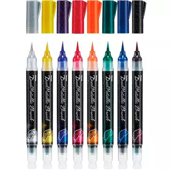 Маркер-кисть с подкачкой чернил Pentel 1-10 мм.