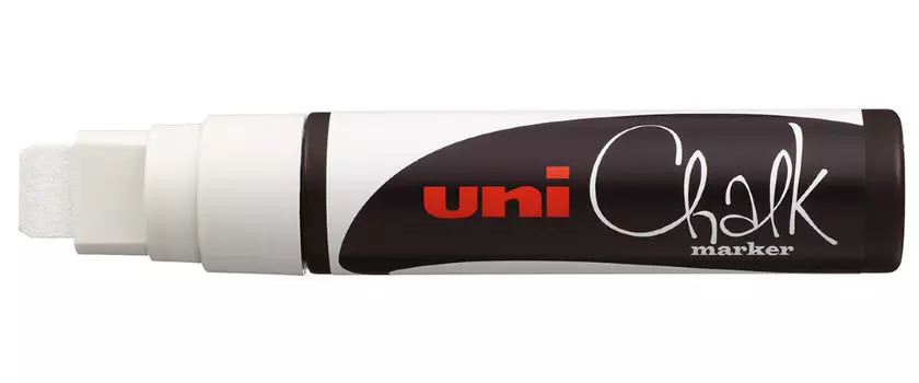 Маркер меловой Uni PWE-17K, 15 мм, белый