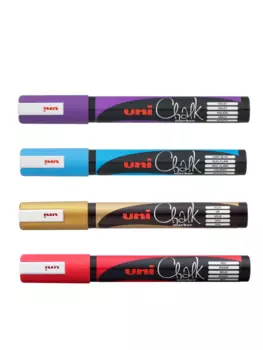 Маркер меловой Uni PWE-5М, 2,5 мм, наконечник пулевидный, фиолетовый металлик