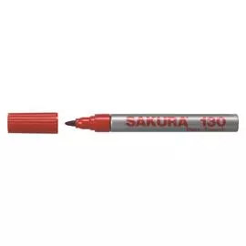 Маркер перманентный для гладких поверхностей Sakura "130" 1,2 мм Красный