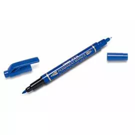 Маркер перманентный двухсторонний Pentel "Twin Tip New" 0,3-0,6/0,8-1,2 мм, синий