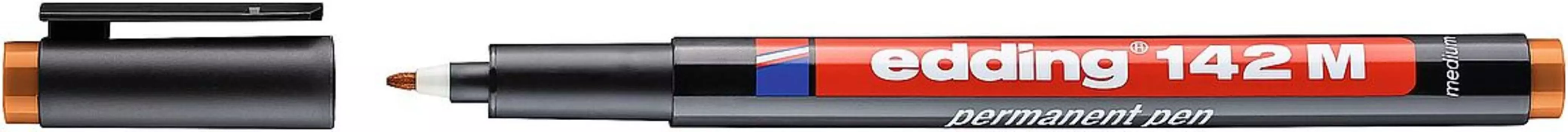 Маркер перманентный Edding "142" 1 мм для проектов, оранжевый
