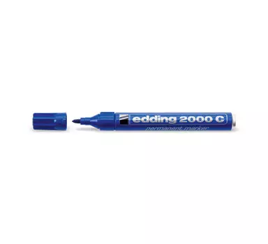 Маркер перманентный Edding "2000" 1,5-3 мм с круглым наконечником, в блистере, синий