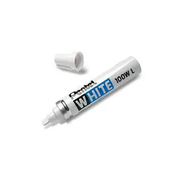 Маркер перманентный Pentel White, 5,5 - 6,5 мм, перо скошенное, промышленный, белый