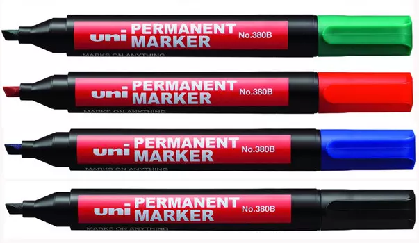 Маркер перманентный Uni "320B" 1,0-4,5 мм, наконечник скошенный