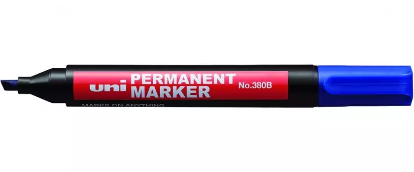 Маркер перманентный Uni "320B" 1,0-4,5 мм, наконечник скошенный, синий
