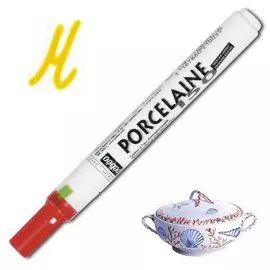 Маркер по керамике Pebeo "Porcelaine 150" кисть 0,7 мм Марсельский желтый