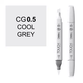 Маркер спиртовой BRUSH Touch Twin цв. CG0.5 холодный серый