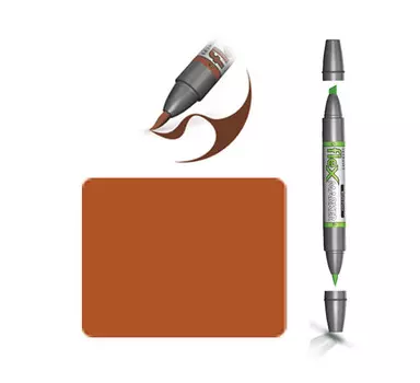 Маркер спиртовой FLEXMARKER цв. O335 коричневый терракот