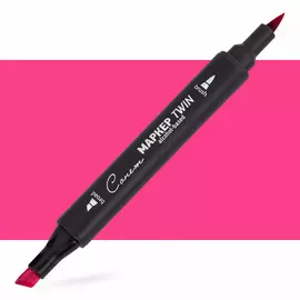 Маркер спиртовой Сонет "TWIN Brush" Ярко-розовый