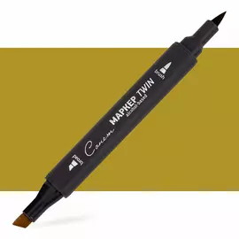 Маркер спиртовой Сонет "TWIN Brush" Золотисто-желтый средний