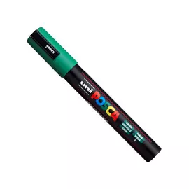 Маркер UNI "POSCA" PC-5M, 1,8-2,5 мм, наконечник пулевидный, цвет зеленый