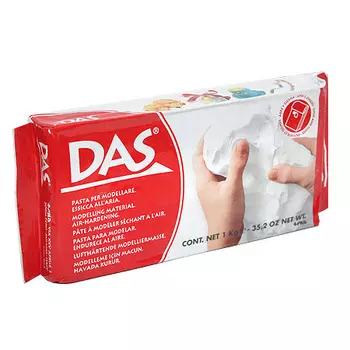 Масса для моделирования "DAS" 1000 г Белая самозатвердевающая