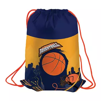 Мешок для обуви 1 отделение Berlingo "Basketball" 410*490 мм, с вентил. сеточкой