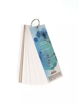 Мини-альбом для акварели Малевичъ "Aquarius" Fin, 15х5 см 20 л 300 г, 100% целлюлоза