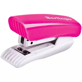 Мини-степлер Berlingo "Blitz" №10 до 10 л., пластиковый корпус, розовый