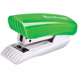 Мини-степлер Berlingo "Blitz" №10 до 10 л., пластиковый корпус, зеленый