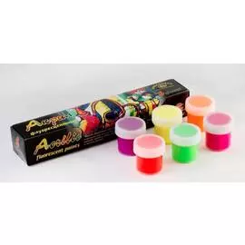 Набор акрила Аква-Колор 6 цв* 20 мл флуоресцентный