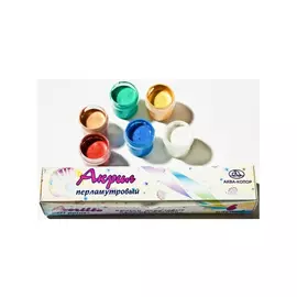 Набор акрила Аква-Колор "Перламутр" 6 цв*20 мл