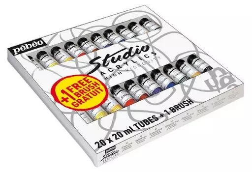 Набор акрила Pebeo "Studio Acrylics" 20 цв*20 мл