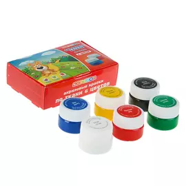 Набор акриловых красок по ткани "Цветик" 6 цв 20 мл