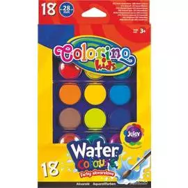 Набор акварели Colorino 18 цветов европодвес