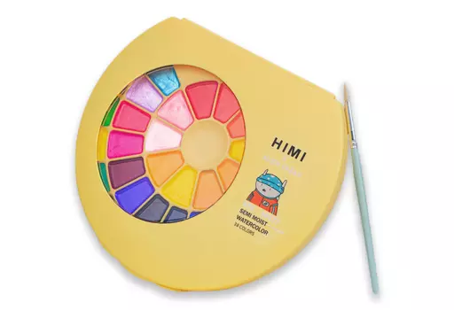 Набор акварели HIMI 38 цветов, желтая