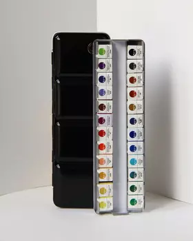 Набор акварели студийной Super Vision "Studio" 24 цвета в металлическом пенале