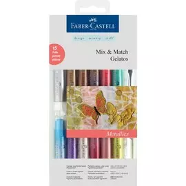 Набор цветных карандашей Faber-castell "Gelatos" гелевые, 15 шт + кисть, в картонной коробке