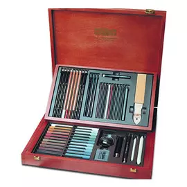 Набор для графики Koh-I-Noor "Gioconda Art Set" 52 предметов, в деревянной коробке