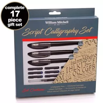 Набор для каллиграфии William Mitchell "Script" с аксессуарами, в блистере