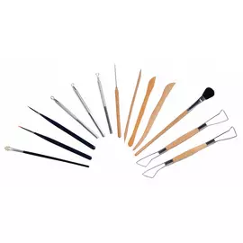 Набор для моделирования 13 шт., (стеки-петля, стеки скульпт., кисти, шило) в чехле