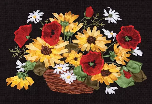 Набор для вышивания PANNA "Букет из рудбекии и маков"