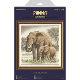 Набор для вышивания PANNA Золотая серия "Слоны"