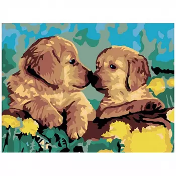 Набор для живописи по номерам Белоснежка холст 30*40 см "Знакомство"