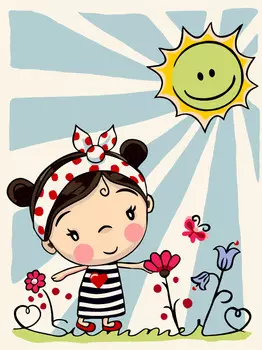 ?Набор для живописи по номерам, на картоне ФРЕЯ 30х40 см "Летний денек"