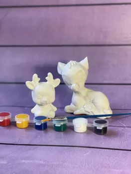 Набор фигурок для раскрашивания "Оленята"