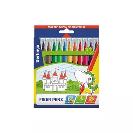 Набор фломастеров Berlingo "Замки" 24 цв, смываемые, в картонной упаковке