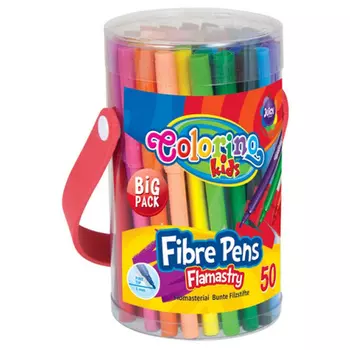 Набор фломастеров Colorino 25 цветов, 50 штук, в пластиковой банке