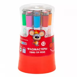 Набор фломастеров "Цветик" 12 цв со штампом