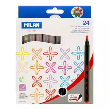 Набор фломастеров-кистей Milan 24 цв