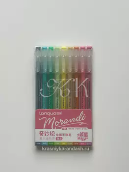 Набор гелевых ручек Languo 0,6 мм, 9 шт, пастельные тона