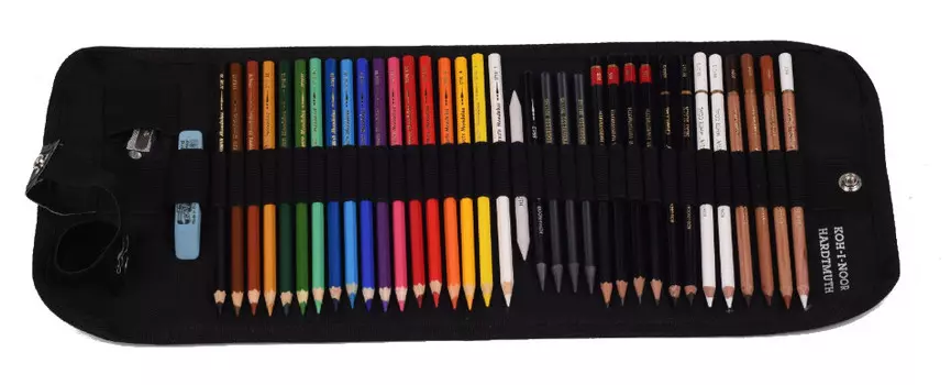 Набор графических материалов с карандашами Koh-I-Noor "Mondeluz" 37 предметов, пенал-рулон