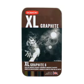 Набор графита Derwent Graphite XL 6 цв 20*20*60 мм в метал кор