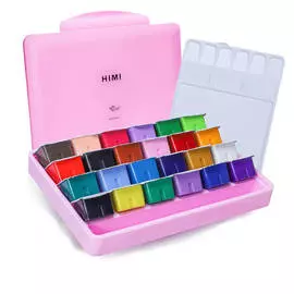 Набор гуаши HIMI 24 цвета, розовый