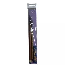 Набор из 2 кистей (ворс: медведь, пони) + брикет сухой туши (голубая), упак. картонная подложка