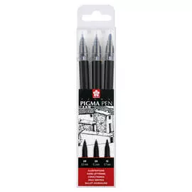 Набор капиллярных ручек Sakura "Pigma Pen" 3шт (2шт 0.3мм, 0.7мм) Черный