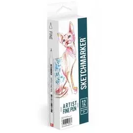 Набор капиллярных ручек SKETCHMARKER Artist fine pen Starter 12цв
