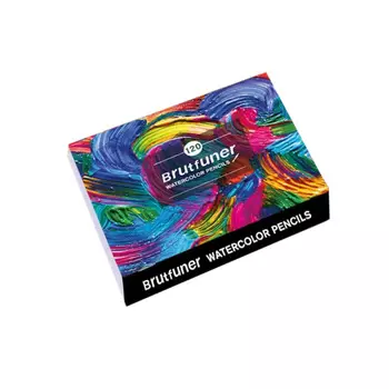 Набор карандашей акварельных Brutfuner 120 цв., деревянные, заточенные, в пластиковом чемодане на кн